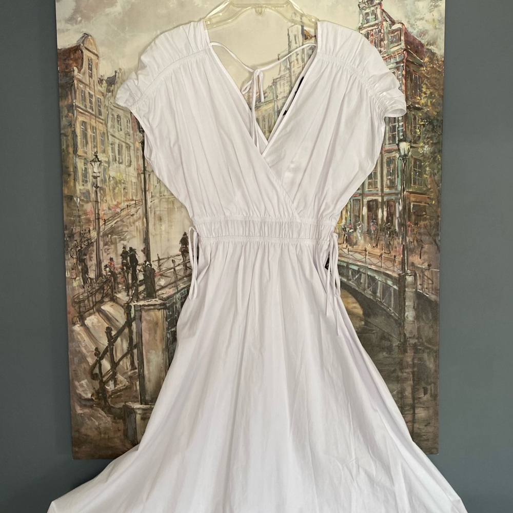Cotton dolman sleeve Y2K 90’s Poplin Dress - Picture 7 of 14